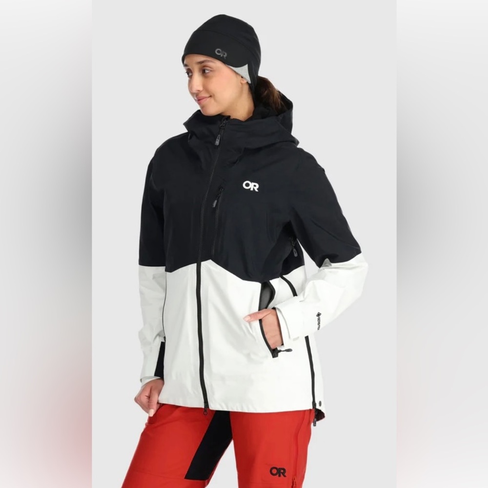 Outdoor Research women’s Hemispheres II Jacket in Black/Snow. Size small